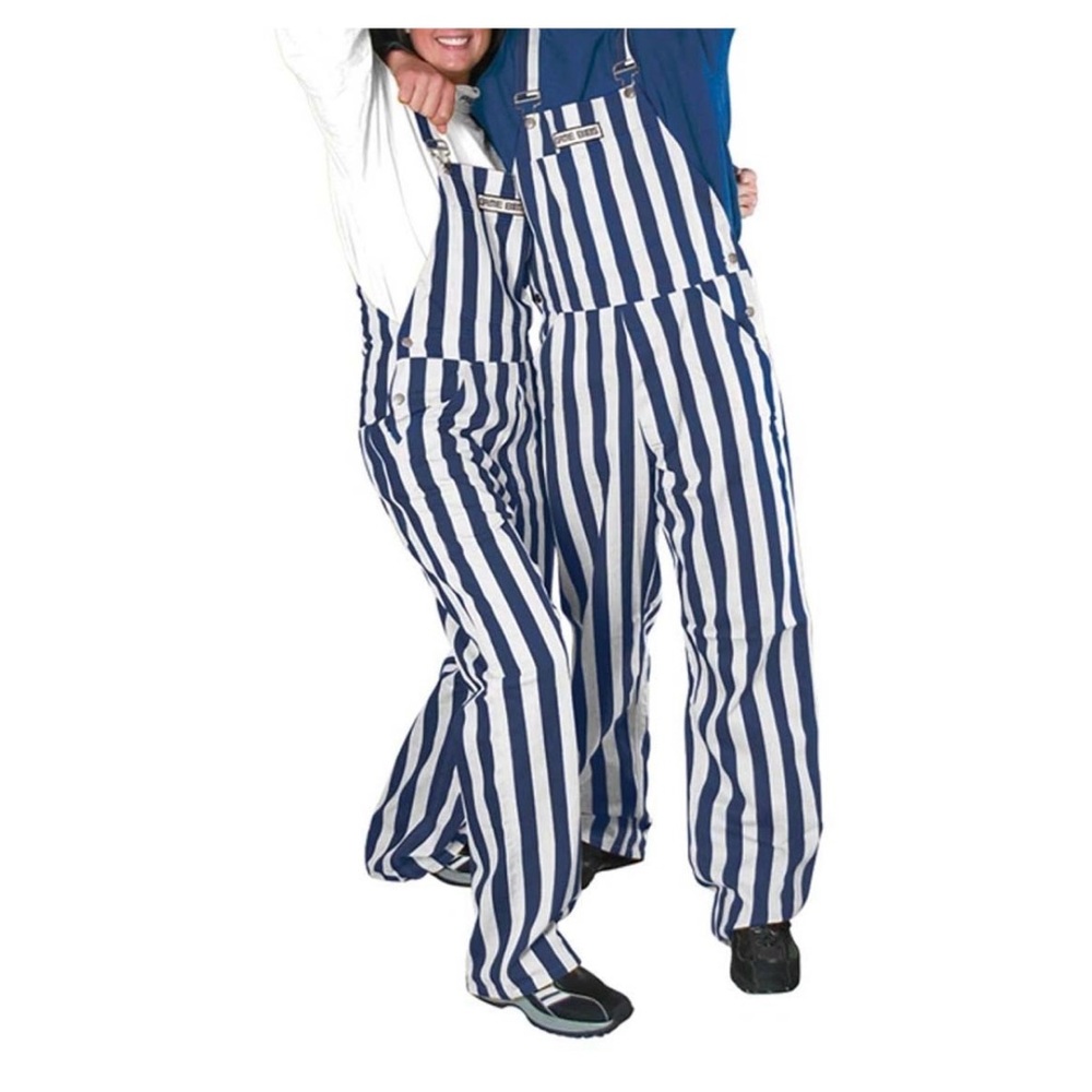 Navy and White Game Bib Overalls